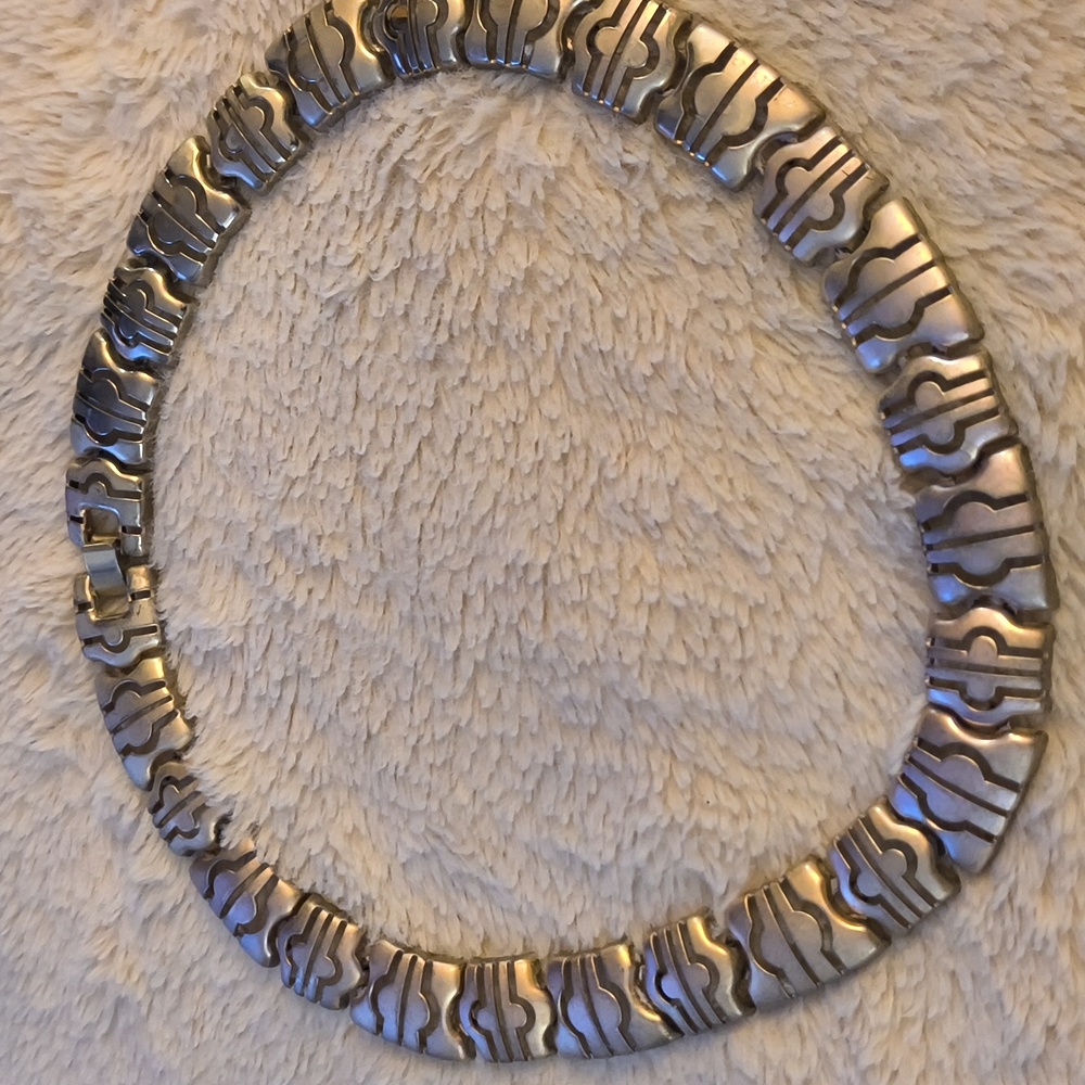 Vintage Silver Chunky Necklace